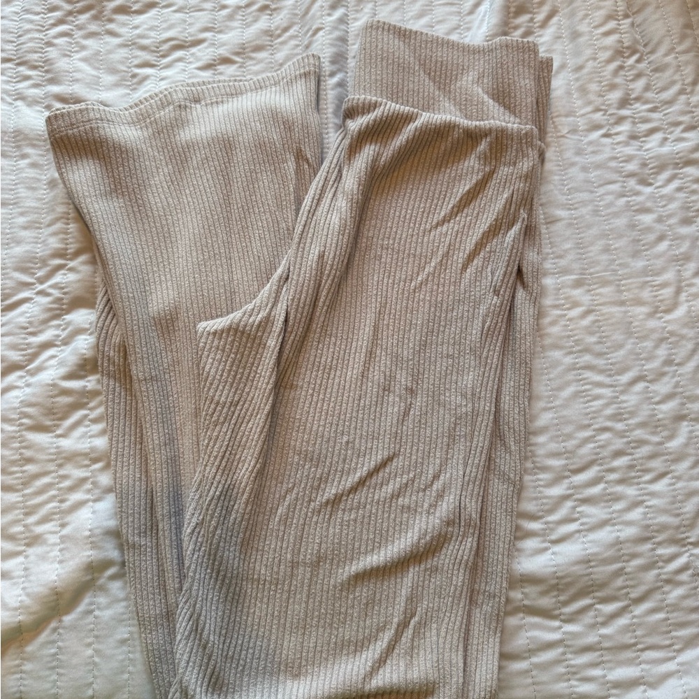 Abercrombie & Fitch Cream Wide Leg Pants